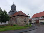 Nothfelden, evangelische Kirche, Langschiff erbaut 1751, Turmhelm von 1803 (30.05.2024)