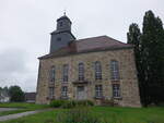 Simmershausen, evangelische Hoffnungskirche in der Kirchstrae (30.05.2024)