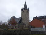 Breithardt, evangelische Kirche, sptgotischer Chor erbaut von 1450 bis 1492, Kirchenschiff 17.