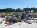 Strandbar am Strand von Binz auf der Ostseeinsel R�gen am 04.07.25.