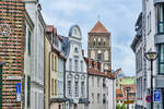 Die Rostocker Nikolaikirche von der Gro�en Wasserstra�e aus gesehen.