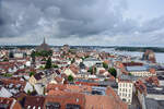 Aussicht auf die Rostocker Innenstadt von der Petrikirche.