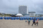 Hotel Neptun vom Warnem�nder Strand aus gesehen.