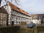 Hessisch Oldendorf, Fachwerkhaus am Kirchplatz (07.12.2025)