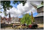  Am alten Krahn  Lneburg an der Ilmenau, mit Blick auf das historische Viertel.