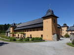 Schloss Amecke, erbaut ab 1419 mit einem oberen und unteren Teil, verbunden durch einen Treppenturm 1923 (09.06.2024)