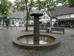 Langenberg, Brunnen und alte Ksterei am Kirchplatz (10.06.2024)