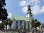 Hamm, evangelische Lutherkirche am Martin Luther Platz, erbaut von 1734 bis 1739 durch Martin Moser (07.06.2024)