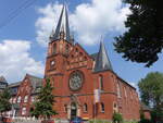 Hamm, evangelische Christuskirche, erbaut von 1901 bis 1902 durch Gerhard August Fischer (07.06.2024)