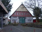 Vlotho, Fachwerkhaus des Jugendhof in der Oeynhauser Stra�e (07.12.2025)