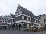 Paderborn, Rathaus am Rathausplatz, erbaut von 1613 bis 1620 durch Hermann Baumhauer (02.06.2024) 