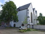 Lippstadt, evangelische Brderkirche am Johannes Westermann Platz, erbaut 1281 (11.06.2024)