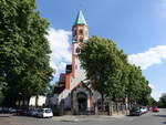 Heeren, Pfarrkirche Herz Jesu in der Prbstingstrae, erbaut von 1910 bis 1911 durch Johannes Franziskus Klomp (08.06.2024)