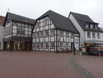 Oelde, Fachwerkhuser am Marktplatz (04.06.2024)