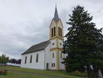 Biebern, evangelische Kirche, barocker Saalbau, erbaut 1769 (27.07.2025)