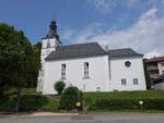 Dirmingen, evangelische Kirche, erbaut 1746, erweitert von 1936 bis 1937 durch den Architekten Rudolf Krger (02.08.2024)