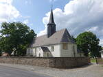 H�ckendorf, evangelische Kirche, mittelalterliche Saalkirche, erweitert 1671 (07.06.2025)
