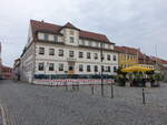 Hoyerswerda, altes Rathaus von 1449 am Marktplatz (08.06.2025)