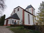 Rathendorf, evangelische Dorfkirche, sptromanische Chorturmkirche aus dem 13.