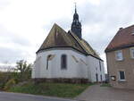 Cannewitz, evangelische Dorfkirche, gotische Saalkirche aus dem 14.