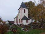 Gropsna, evangelische Martin Luther Kirche, sptromanische Chorturmkirche aus dem 13.