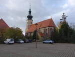 Trebsen, evangelische Stadtkirche, romanische Saalkirche, erbaut im 12.