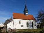 Krlitz, evangelische Kirche, barocke Saalkirche, erbaut 1772 (15.12.2024)