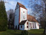 Nemt, evangelische Kirche, Saalkirche mit Westturm, erbaut im 12.