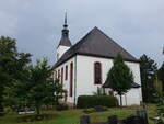 Gersdorf, evangelische Kirche am Kirchberg, erbaut von 1801 bis 1805 (12.07.2024)