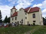 Bieberstein, evangelische Kirche, sptgotische Saalkirche, erbaut bis 1676 (14.07.2024)