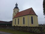 Trossin, evangelische Kirche, Saalkirche erbaut 1776 (09.12.2024)