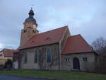 Doberschtz, evangelische Kirche, erbaut von 1926 bis 1928 nach Plnen von Rudolph Lerche  (15.12.2024)