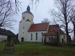 Dautzschen, evangelische Kirche, romanische Saalkirche aus der zweiten Hlfte des 12.