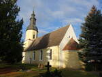 Beckwitz, evangelische Kirche, erbaut um 1500 (17.12.2024)