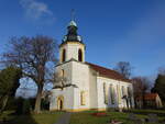 Ganzig, evangelische Kirche, erbaut 1859 (17.12.2024)