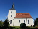 Stehla, evangelische Kirche, Saalkirche erbaut 1716 (07.09.2025)