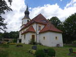 Klingenberg, evangelische Kirche, barocke Saalkirche von 1742 (14.07.2024)