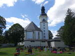 Pretzschendorf, evangelische Kirche, erbaut von 1732 bis 1734 (14.07.2024)