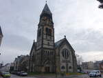 Dessau, evangelische Petruskirche am Funkplatz, erbaut von 1901 bis 1903 durch Gustav Teichmller (08.12.2024)