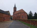 Grokhnau, evangelische Dorfkirche, erbaut von 1828 bis 1829 (08.12.2024)