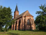 Hottendorf, evangelische Kirche, neugotischer Backsteinbau, erbaut von 1886 bis 1887 (10.08.2025)