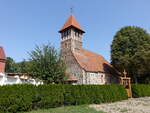 Siedenlangenbeck, evangelische Kirche, mittelalterliche Feldsteinkirche (14.08.2025)
