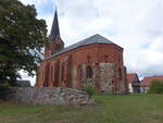 Abbendorf, evangelische Kirche, Backsteinbau von 1875 (17.09.2025)