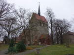 Rsa, evangelische Auferstehungskirche, erbaut um 1200, Kirchturm 15.