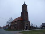 Thurland, evangelische Kirche, erbaut von 1912 bis 1913 (13.12.2024)