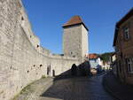 Freyburg, Eckstdter Tor in der Johannisstrae, erbaut ab 1385 (21.09.2024)