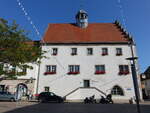 Freyburg, Rathaus am Markt, erbaut 1561, Wiederaufbau nach Stadtbrand 1682 (21.09.2024)