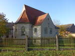 Dehlitz, evangelische Dorfkirche, erbaut um 1500 (01.11.2024)