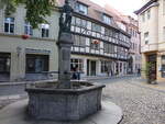 Quedlinburg, Schachtbrunnen in der Blasiistrae (28.09.2024)