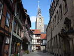 Quedlinburg, Hoken mit Turm der Marktkirche (28.09.2024)